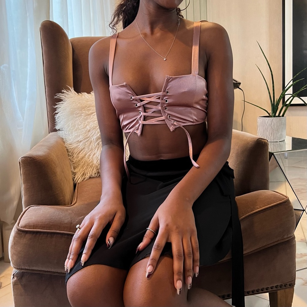 Forever 21 Satin Corset Bralet